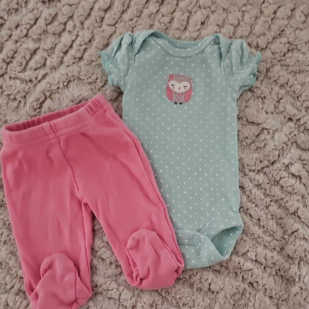 Carter's Pink and Blue Bodysuits One Piece Collection